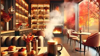 Morning Jazz Vibes 🎷  Cozy Coffee Shop Jazz for Fall Relaxation amp Stress Relief [upl. by Yrotciv]