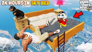 Franklin and Shinchan 24 Hours SKY BED Challenge In GTA 5   Paradox FTW [upl. by Emelina]