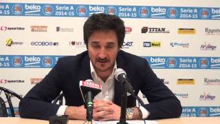 Coach Gianmarco Pozzecco post Grissin Bon Reggio Emilia Openjobmetis Varese [upl. by Wieren75]