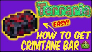 How To Get Crimtane Bar In Terraria  Terraria 1449 [upl. by Ardnovahs]