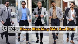 Grey Blazer Matching Shirt amp Pant  Grey Blazer Combination  Grey Blazer Outfit Ideas  Grey Blazer [upl. by Raoul]