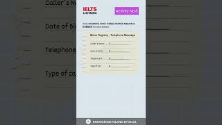 IELTS Listening Test Practice  Activity No 8 quiz ieltspreparation ielts [upl. by Marlie487]