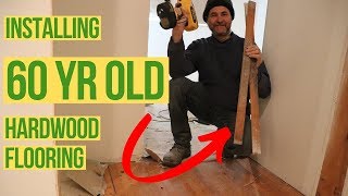 How to Reuse and Install OLD Hardwood Flooring [upl. by Eerej]