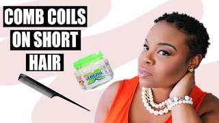 How I Do Coils On My EXTREMELY Short Natural Hair  TWA [upl. by Eillat]