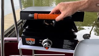 Blackstone Grill Griddle Mounted on A Boat Get Rid Of Your BBQ Grill and Get One Of These [upl. by Dede498]