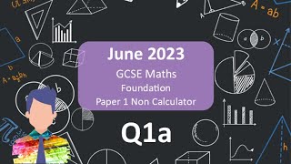 Q1a AQA GCSE Maths Foundation Paper 1 June 2023 Walkthrough [upl. by Teodor]