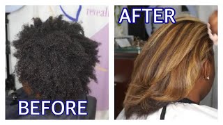 EXTREME NATURAL HAIR TRANSFORMATION  LOWLIGHTS HIGHLIGHTS TRILIGHTS BASE COLOR ON TYPE 4 HAIR [upl. by Reivad]