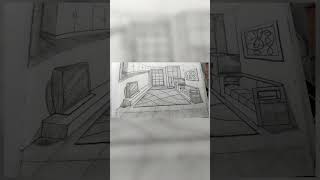 One Point Perspective Room Drawing [upl. by Potash]