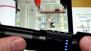 Adjusting Sensitivity of 100K PhotoDiode 555 Timer Reset Circuit [upl. by Howund389]