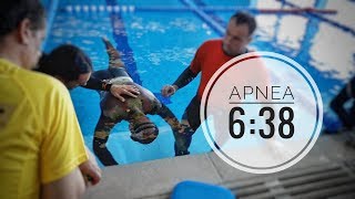 APNEA ESTÁTICA  Campeonato de ESPAÑA Indoor [upl. by Airdnekal665]