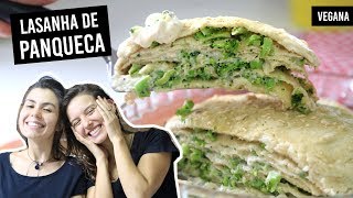 LASANHA COM MASSA DE PANQUECA  DELICIOSA  TNM Vegg [upl. by Leinadnhoj]