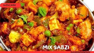 Dhaba Style Mix Sabzi Recipe  Mazedar aur Asaan Handi Ghar pe Banaye QuickBiteDelights24 [upl. by Alexandria58]