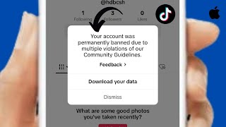 Your account was permanently banned due to multiple violations of our community guidelines TikTok [upl. by Sauder479]