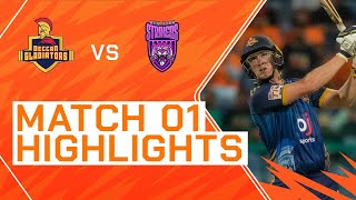 2023 Abu Dhabi T10 Match 1 Highlights Deccan Gladiators vs New York Strikers  Season 7 [upl. by Aicenav]