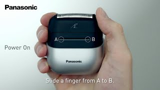 Panasonic 3Blade Compact Shaver ESCM3BKS Slide Switch Video [upl. by Nairb]