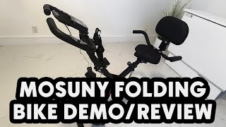 Folding Exercise Bike by Mosuny Demo amp Review [upl. by Fiedler]