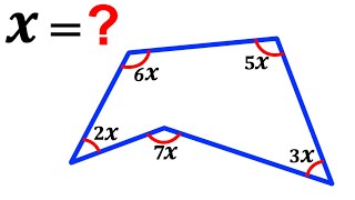 Can you solve for the angle X  Polygon  math maths  geometry [upl. by Il]