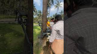 Coconut tree bike training session tamil tamilnadu coconuttreeclimber trending technology viral [upl. by Issi]