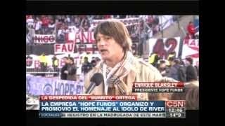 C5N  FUTBOL HOPE FUNDS ORGANIZO Y PROMOVIO EL HOMENAJE A ARIEL ORTEGA [upl. by Anaujnas]