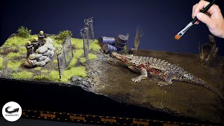 How to make zombie crocodile Diorama｜Zbrush｜3D printer｜Polymer Clay｜Epoxy resin｜DIY ｜tutorial [upl. by Neggem]