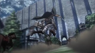 Attack on Titan S3 Part 2  Wall Maria Charge [upl. by Releehw]