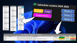 Calendrier scolaire 2024 2025 [upl. by Damarra]