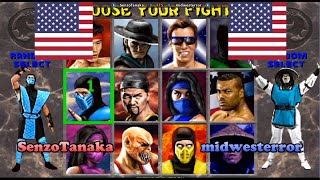 Mortal Kombat II ➤ SenzoTanaka Usa vs midwesterror Usa mk2 [upl. by Zarihs]