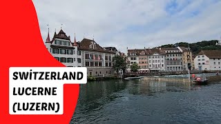 Lucerne Walking Tour Kapellbrücke Eski Şehir ve Aslan Anıtının Büyüleyici Güzellikleri [upl. by Hamburger]