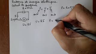 Puissance et énergie électrique dissipée par une résistance [upl. by Adrien]