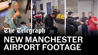 Manchester airport New footage gives fresh insight into police clashes [upl. by Ripley182]