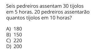 QUESTÃO DE REGRA DE TRÊS IMPERDÍVEL EM PROVA POUCOS CONSEGUEM RESOLVER [upl. by Allak427]