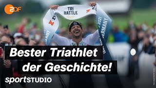 Jan Frodeno stellt spektakulären TriathlonWeltrekord auf  sportstudio [upl. by Tabor]