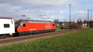 SBB Re 460  IC2020 in Bassersdorf [upl. by Zedekiah]