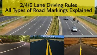 246 Lane Highway Rules  Everything about Different Road Markings  DrivingHub [upl. by Naitirb898]