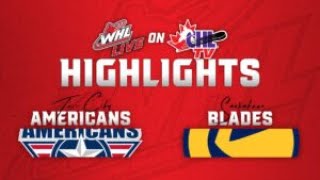 TriCity Americans at Saskatoon Blades 1116  WHL Highlights 202425 [upl. by Ami]