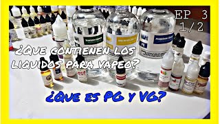 Que contiene un LIQUIDO para VAPEO  Parte 1 Que es PG y VG Como hacer liquido para vapear EP 3 12 [upl. by Llecrad]