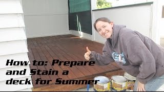 How to Clean amp Stain a Verandah Deck or Terrace  ready for summer Easy [upl. by Therron]