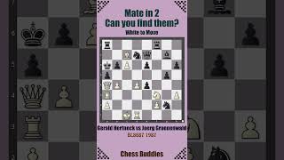 matein2 Nr 287  Gerald Hertneck vs Joerg Gruenenwald BL8687 1987 chesspuzzleseries [upl. by Elik439]