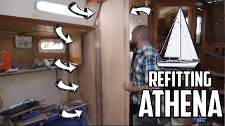 Sail Life  New bulkhead amp Athenas new layout  DIY sailboat refit [upl. by Shayn989]