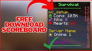 How to Make Scoreboard in Aternos  Full Setup  Add Scoreboard plugin in Hindi [upl. by Ttennaej]