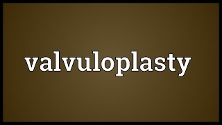 Valvuloplasty Meaning [upl. by Wehrle438]