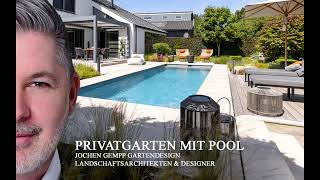 GARTENGESTALTUNG MIT POOL  Moderner Gartenbau Landschaftsarchitekten Pinneberg  SchleswigHolstein [upl. by Desdee756]