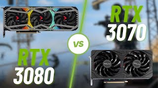 RTX 3080 vs RTX 3070  Batalhas de GPU [upl. by Yelsel]