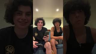 Bodhi Sabongui and Griffin Santopietro Instagram livestream 14 Jul 2023 p1 [upl. by Naujal]