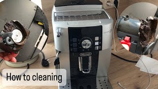 How to clean the grinder in the Delonghi Magnifica S coffee machine [upl. by Sihtnyc]