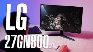 Trên tay màn hình gaming LG UltraGear 27GN800 QHD 144Hz 1ms hỗ trợ GSync 10 triệu [upl. by Oruasi]