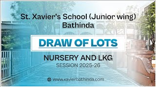 St Xaviers School Bathinda  Nursery and LKG Admission 202526 [upl. by Stephannie]