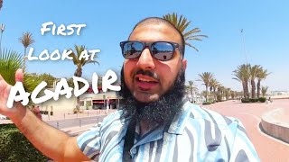 A Quick Tour of Agadir Beach Main Strip agadir morocco 🇲🇦 [upl. by Adnahc359]