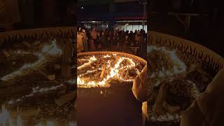 Aboriginal Didgeridoo Performance  Firelight Festival Docklands Melbourne [upl. by Enamrahs896]