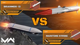 New Missile Maritime Strike Vs BrahmosII  Epic Missile Comparison  Modern Warships [upl. by Swaine154]